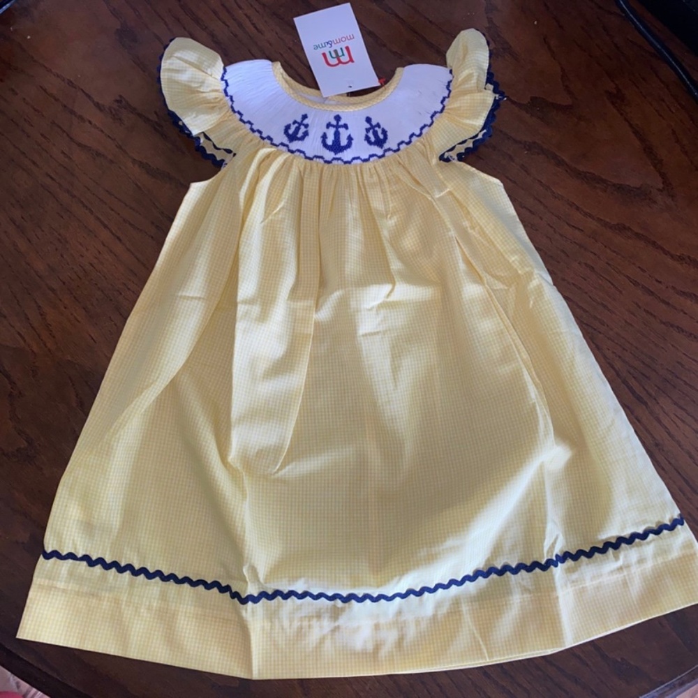 Mom&Me Smocked Anchor Dress 9months